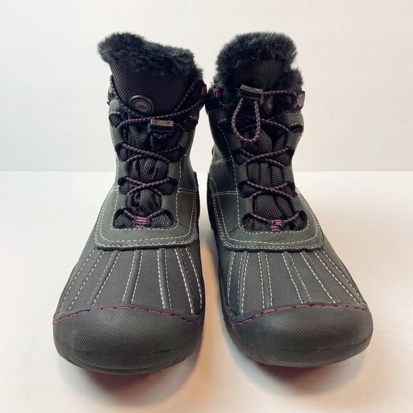 JBU Jambu Lorna Encore Weather Ready Snow Boots Faux Fur Womens Sz 8 Black - Picture 2 of 8